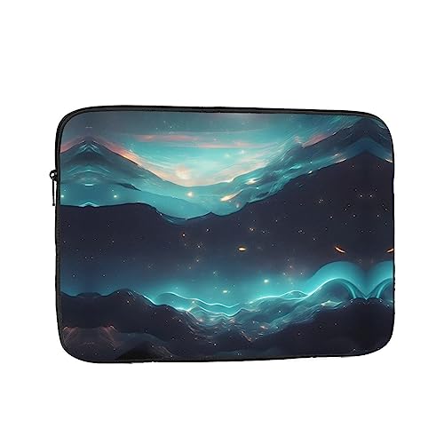 YYHHAOFA Science-Fiction-Laptop-Tasche mit Sternen-Aufdruck, stoßfest, tragbar, 25,4 cm (10 Zoll), leichte Laptoptasche für Damen und Herren, Geschäftsreisen, Büro von YYHHAOFA