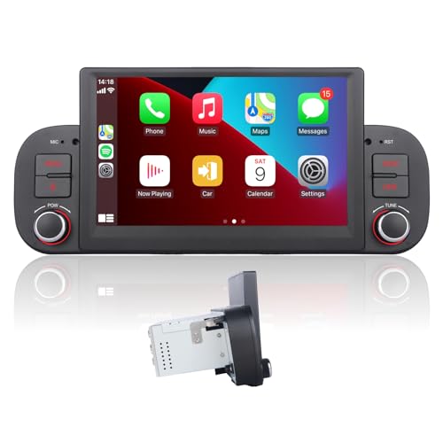 YZKONG Autoradio für FIAT Panda 2013-2020 Wireless Radio Apple CarPlay Android Auto Bluetooth 7 Zoll Touchscreen Autoradio mit AM FM RDS Mirror Link von YZKONG