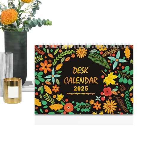 Yabauuop Blumen-Tischkalender 2025,Blumen-Tischkalender 2025 täglich - Schreibtischkalender Desktop-Dekoration,Kreativer Desktop-Kalender, Schreibtisch-Ornament, Desktop-Dekorationszubehör für von Yabauuop