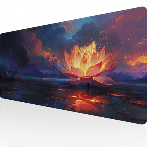 Mauspad Farbe Groß Gaming Mauspad Wolke Mouspad XXL 700x300x3mm, Design Vernähte Kanten, Wetterfest Verlängertes Mousepad, Schreibtischunterlage, rutschfeste Gummi Mouse Pad, Für Home Office Y5-359 von Yagagse