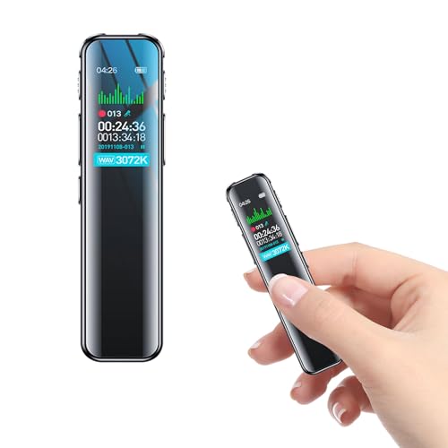 Diktiergerät 64 GB Speicher, Wiederaufladbar Uer USB, Sprachsteuerung, Mit MP3 Player Diktiergerät Mini, Für Kurs, Besprechungs Und Voice Recorder Diktiergerät Mit Schreibfunktion, Voice Recorder Diktiergerät 64 GB Speicher, Wiederaufladbar Uer USB, Sprachsteuerung, Mit MP3 Player Diktiergerät Mini, Für Kurs, Besprechungs Und Voice Recorder Diktiergerät Mit Schreibfunktion, Voice Recorder von Yalis