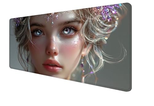 Mauspad hübsch,Mädchen Gaming Mouse Mat,1200x600x3mm Großes Mouse Pad Vernähte Kanten,rutschfeste Gummiunterseite,Verbessert Präzision Und Geschwindigkei,für Büro,Studium,Mädchen Geschenk yx-669 von Yanefaei