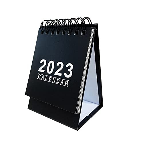 Yangyou 10-Teiliger Mini-Tischkalender 2023 LäUft Ab Bis Dezember 2023, 105 X 76 Mm Kleiner Steh-Tischkalender für Geschenke (Schwarz) von Yangyou