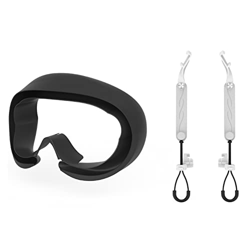 Yangyou VR-Griffriemen für Pico 4 VR-Gaming-Headset Controller-GüRtel Leichte Leckage-Gesichtspolster VR-ZubehöR - Schwarz von Yangyou