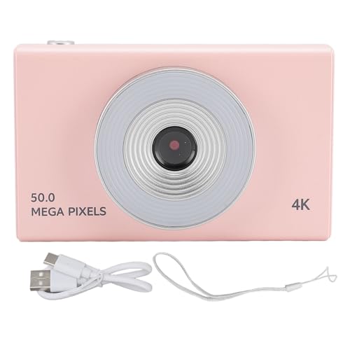 4K-Digitalkamera für Kinder, 48 MP Digitale Videokamera mit 2,4-Zoll-Bildschirm, 8-fachem Digitalzoom, Anti-Shake, Kompakte Reisekamera mit Fülllicht für Studenten, Teenager, von Yanmis