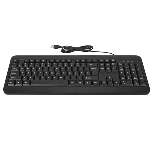 Computertastatur mit 104 Tasten, USB-Tastatur, leise, ergonomische Gaming-Tastatur für PC OS X für 10 8 7 von Yanmis