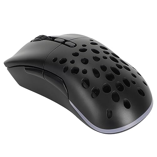 Kabellose Gaming-Maus, ergonomisch, verstellbar, 1000, 2000, 3200, 4800, 6400, 12000 DPI, RGB-Hintergrundbeleuchtung, 7 programmierbare Tasten von Yanmis