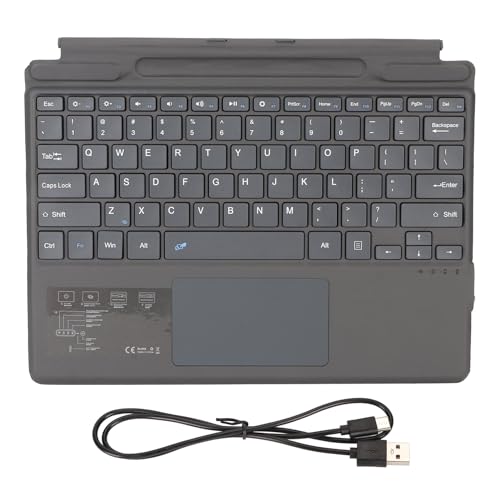 Kabellose Tastatur BT5.0 Touchpad aus PU-Leder für schnelle Eingabe für Pro 8 x 9, entworfen für Pro, Dual-Winkel, tragbar (regulärer Typ) von Yanmis