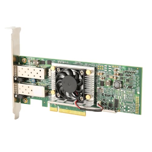 SFP PCIe X8 Ethernet Converged Network Adapter, Dual Port 10 GB, mit Lüfter, Multifunktions-Ethernet-Netzwerkkarte für Server von Yanmis