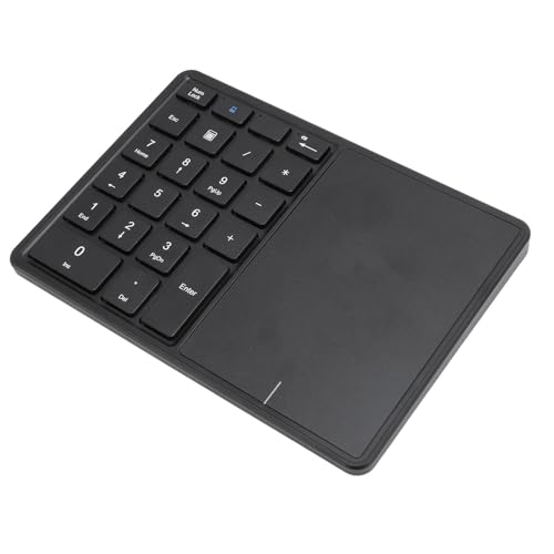 Yanmis Kabellose Numerische Tastatur, 4,2 2,4 G Dual-Modus,Zahlentastatur mit 22 Tasten, Bluetooth-Tastatur für Finanzbuchhaltung für Laptop, PC, Desktop (Black) von Yanmis