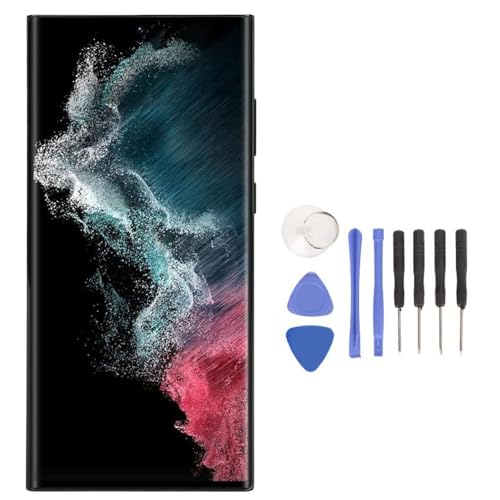 Yanmis LCD-Bildschirm-Ersatz für Galaxy S22 Ultra, 6,7 Zoll Organische LED-Touch-Digitizer-Baugruppe mit Fingerabdrucksensor und Werkzeug, Telefon-Touchscreen-Display-Baugruppe von Yanmis