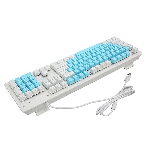 Yanmis Mechanische Gaming-Tastatur, RGB-Hintergrundbeleuchtung, 104 Tasten, USB-Kabel, weitgehend kompatibel mit PC, Laptop, Desktop-Computer (brauner Schalter von Yanmis