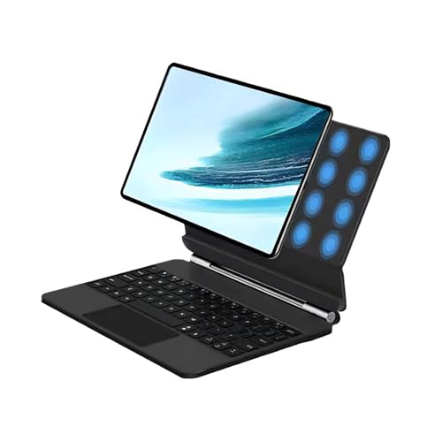 Yanmis Touchpad-Tastaturhülle für Tab S7+ S8+ S9+, Magnetisch Bluetooth-Tastaturabdeckung mit Stifthalter, Schwebender Freitragender Ständer, Tablet-Schutzhülle Yanmis Touchpad-Tastaturhülle für Tab S7+ S8+ S9+, Magnetisch Bluetooth-Tastaturabdeckung mit Stifthalter, Schwebender Freitragender Ständer, Tablet-Schutzhülle von Yanmis