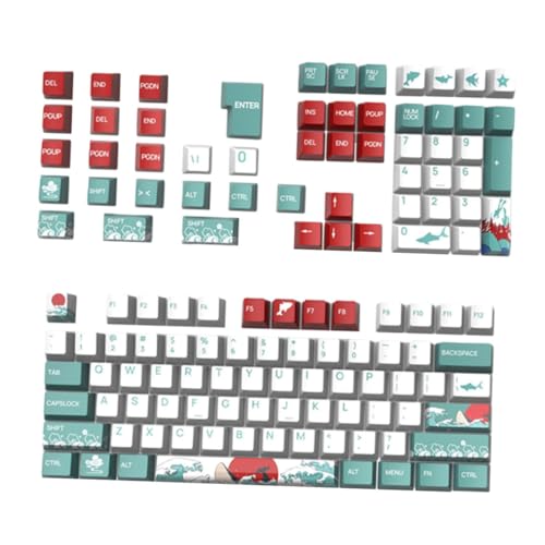 Yardenfun 129 Stück Vollständige Tastatur Tastenkappen Tastenkappen Für Gaming Tastatur Gaming Tastenkappen Tastaturzubehör Mechanische Tastatur Tastenkappen Ersatz Tastenkappen von Yardenfun