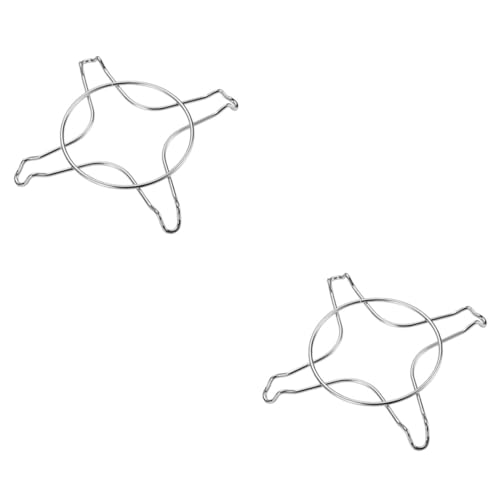 Yardenfun 2 Stk Gasherd Rutschfester Ofenständer Gelber Wasserkocher Tischherd Ofen-ständer Wok-pfanne Elektrisch Herdroste Für Herduntersetzer Für Die Küche Herdgestell Rostfreier Stahl von Yardenfun