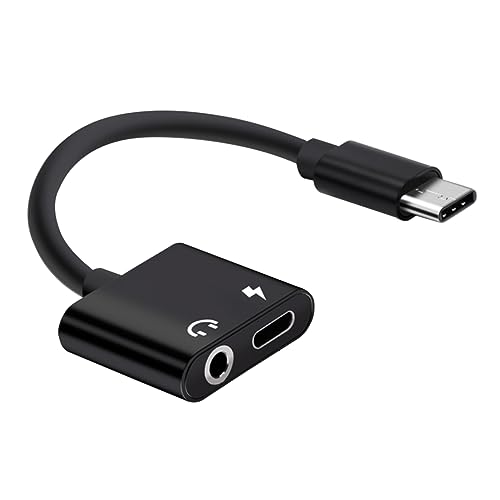 Yardenfun USB Typ C Auf Klinken Audio Adapter 2 1 USB C Auf Klinke Aux Kabel Für Kopfhörer Und Mikrofon Ladeadapter Kompatibel Mit Pixel 2/2 XL HTC Schwarz von Yardenfun