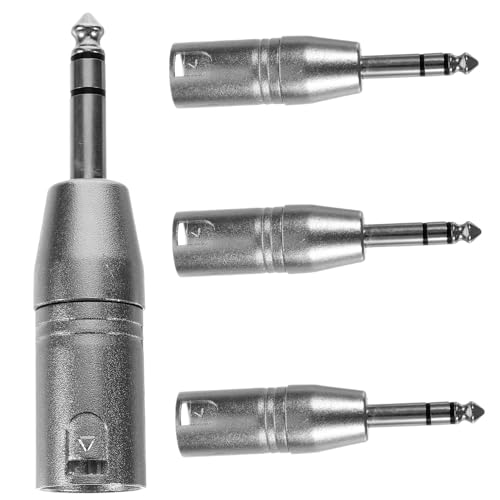 Yardwe 4Stücke Trs Xlr Audio Adapter Xlr Stecker Für Mischpulte Und Audiogeräte Und Tragbar Für Musiker Und Toningenieure Yardwe 4Stücke Trs Xlr Audio Adapter Xlr Stecker Für Mischpulte Und Audiogeräte Und Tragbar Für Musiker Und Toningenieure von Yardwe