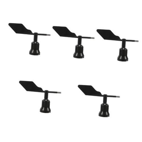 Yardwe 5St Windmesser aircot luftkuhler wetterstationen mit außensensor windanzeiger windenergie luftküler Abdeckung des Windrichtungs-Anemometers Windrichtungsanzeiger Muscheln Abs Black von Yardwe