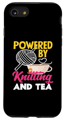 Hülle für iPhone SE (2020) / 7 / 8 Stricken mit freundlicher Unterstützung von Knitting And Tea Knitter von Yarn Lovers Funny Knitting Gift Ideas Humor