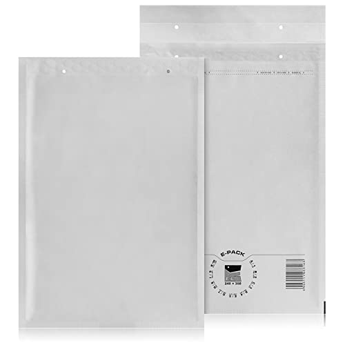 F6 100 St. Luftpolstertaschen Versandtaschen E-PACK F/6 Weiß 240×350 Luftpolsterumschlag von Yaro
