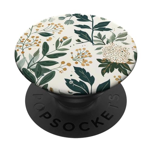 Schafgarbe Blumen Wildblume Vintage Botanische Illustration PopSockets Klebender PopGrip von Yarrow Flowers Vintage Botanical Designs