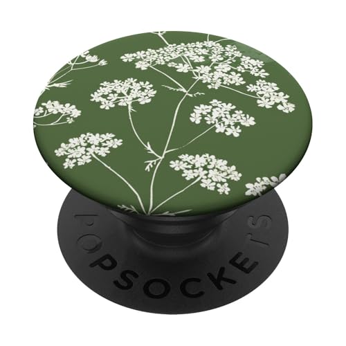 Schafgarbe Blumen Wildblume Vintage Botanische Illustration PopSockets Klebender PopGrip von Yarrow Flowers Vintage Botanical Designs