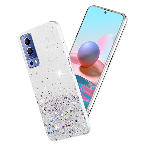 Yarxiawin Kompatibel mit Vivo Y72 5G Hülle Transparent Glitzer Aesthetic Muster, Handyhülle Vivo Y72 5G Silikon Durchsichtig Dünn Cover, Schutzhülle Vivo Y72 5G Clear Case Silikonhülle (Clear) von Yarxiawin