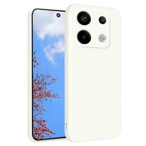 Yarxiawin Kompatibel mit Xiaomi Redmi Note 13 Pro 5G Hülle Silikon Weiche Aesthetic Schutzhülle, Handyhülle Redmi Note 13 Pro 5G Silikon Stoßfeste Silikonhülle Komplettschutz (Weiß) von Yarxiawin