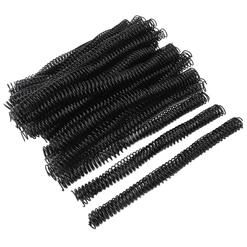 100 Stück Spiralbindespulen, 6 Mm Durchmesser, 48 Zähne, 4: Kämme Spi für – Kunststoff-Bindespirale für Büro und Schule (BLACK) von Yctze