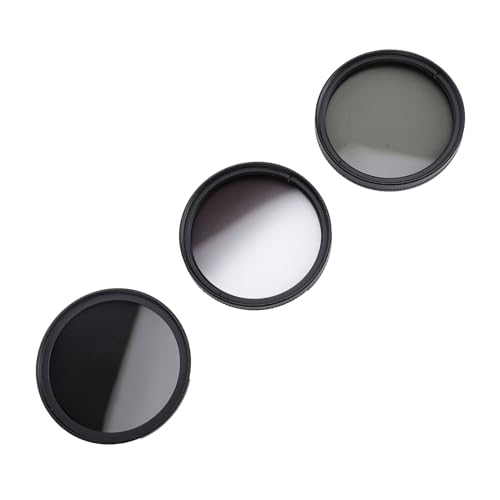 3-in-1-Kamerafilter-Set, Aluminiumlegierung, ND8 CPL GND-Filterset, Ersatz-Neutraldichtefilter, Zirkularpolarisationsfilter, Abgestufter ND-Filter (52mm) von Yctze