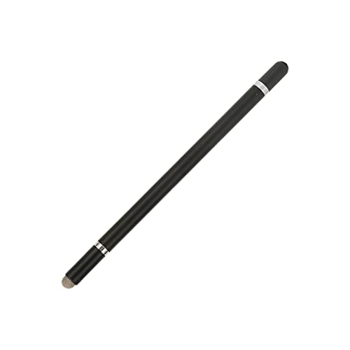 3-in-1-Multifunktions-Eingabestift mit Kapazitivem Eingabestift mit Zwei Faserspitzen für Tablets und Mobiltelefone, Genaue Positionierung, Aluminiumlegierung (Black) von Yctze