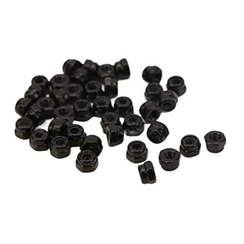 40-teiliges M2,5-Sechskant-Radsicherungsmuttern-Set für 1/18 RC Clim Car RC-Car-Zubehörset für Radsicherheit und Stabilität (BLACK) von Yctze