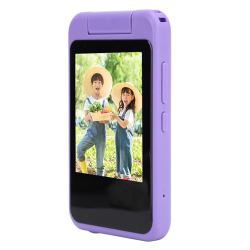 48 MP Kleinkind-Touchscreen-Spiele-Telefonkamera mit IPS-Touchscreen für, Musik-Player, Videorecorder, Digitalkamera, Puzzle-Spiele, Lernkarten (Purple) von Yctze