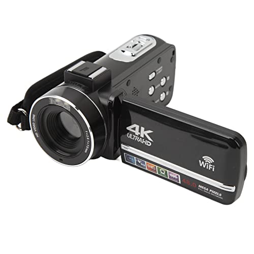 4K-Videokamera, 48 MP, 3,0-Zoll-Touchscreen, 18-facher Digitalzoom, Camcorder-Recorder mit Fernbedienung von Yctze