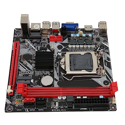 B75 MS LGA 1155 DDR3-Motherboard mit NVME M.2- und USB3.0-Unterstützung, Hochgeschwindigkeits-SATA3.0, Zwei Bits Vorne und Hinten Sowie Leistungsstarker HD-Grafikfunktion von Yctze