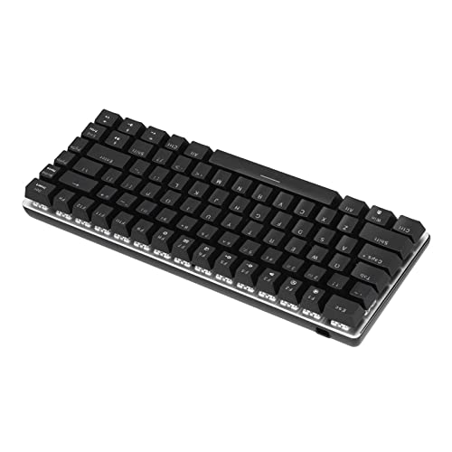 Yctze Kabelgebundene Hanical-Tastatur, 82 Tasten, Gaming-Bürozubehör mit Hintergrundbeleuchtung – Silber (#2) von Yctze