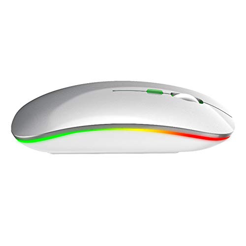 Yctze Kabellose Maus, Wiederaufladbar, 2,4 G, Buntes Licht für/XP/Vista/Me – Office Supply M40, Kompatibel mit Computer, Lange Akkulaufzeit, Geräuschloses Klicken, Ergonomisches von Yctze