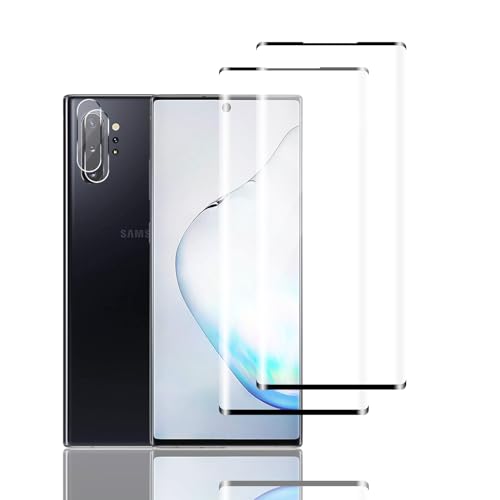 Ydiciv 2+2 Stück Schutzfolie für Samsung Galaxy Note 10 Plus Panzer Schutz Glas, 2 Stücke panzerfolie und 2 Stücke Kamera Glas, HD Klar Schutzglas, No-Bubble, für Samsung Galaxy Note 10 Plus von Ydiciv