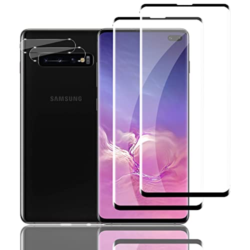 Ydiciv 2+2 Stück Schutzfolie für Samsung Galaxy S10 Plus Panzer Schutz Glas, 2 Stücke panzerfolie und 2 Stücke Kamera Glas, HD Klar Schutzglas, No-Bubble, für Samsung Galaxy S10 Plus von Ydiciv