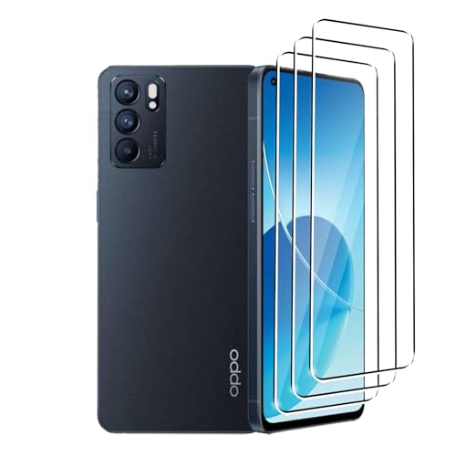 Ydiciv 3 Stück Schutzfolie für Oppo Reno 6 5G Panzer Schutz Glas, [9H Härte Glas], [HD Klar Schutzglas], [No-Bubble], für Oppo Reno 6 5G von Ydiciv