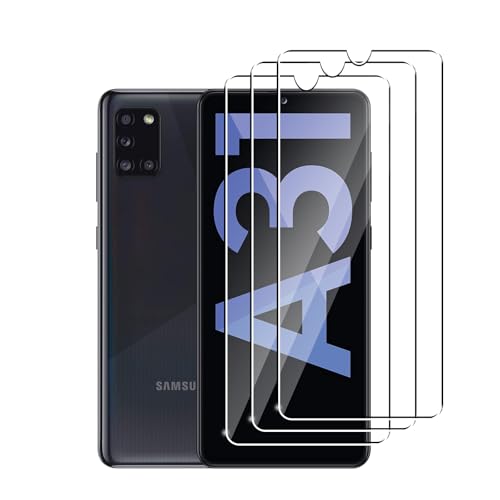 Ydiciv 3 Stück Schutzfolie für Samsung Galaxy A31 Panzer Schutz Glas, [9H Härte Glas], [HD Klar Schutzglas], [No-Bubble], für Samsung Galaxy A31 von Ydiciv