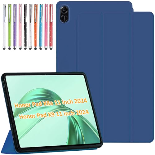 YeaQuelior Hülle für Honor Pad X8a/Honor Pad X9 11 Zoll 2024, Schutzhülle Ultradünne PU Leder mit Standfunktion Hülle Case, Marineblau von YeaQuelior