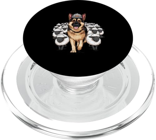 Deutscher Schäferhund mit Schafen PopSockets PopGrip für MagSafe von !!!Yeah Deutscher Schäferhund Designz