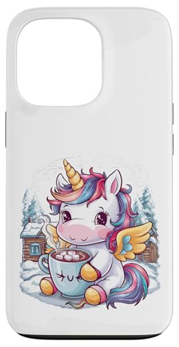 Hülle für iPhone 13 Pro Kawaii Einhorn trinkt Kakao von !!!Yeah Einhorn Designz