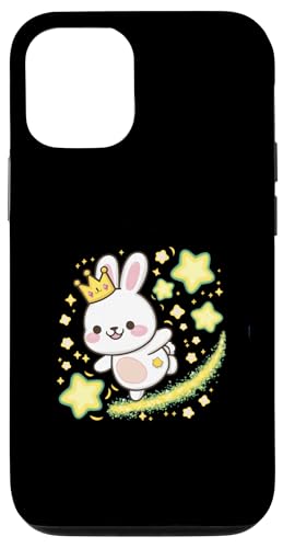 Hülle für iPhone 12/12 Pro Süßer Kawaii Hase mit Krone und Sternen von !!!Yeah Hase Designz