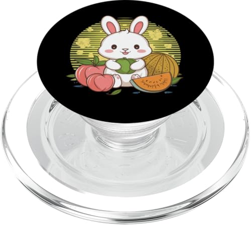 Kawaii Hase mit Pfirsichen und Melonen PopSockets PopGrip für MagSafe von !!!Yeah Hase Designz