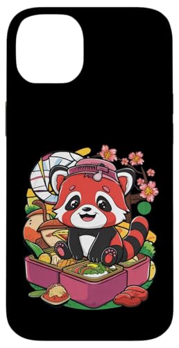 Hülle für iPhone 14 Plus Roter Kawaii Panda mit Lunch Box von !!!Yeah Panda Designz