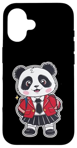 Hülle für iPhone 16 Kawaii Panda trägt traditionelle Schuluniform von !!!Yeah Panda Designz