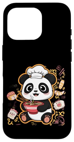 Hülle für iPhone 16 Pro Kawaii Panda mit Ramen Schüssel von !!!Yeah Panda Designz