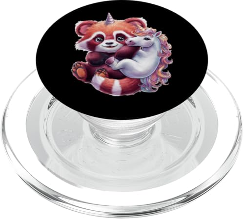 Süßer roter Kawaii Panda im Cartoon Look PopSockets PopGrip für MagSafe von !!!Yeah Panda Designz